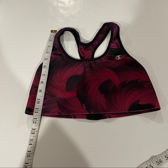 Champion Black & Red Print Sleeveless Racerback Sports Bra Size M - Picture 4 of 4